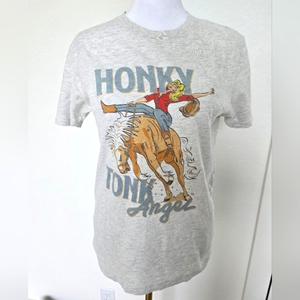 Honky Tonk Angel Graphic Tee | Western Rodeo Cowboy T-Shirt Size Small - Picture 2 of 9